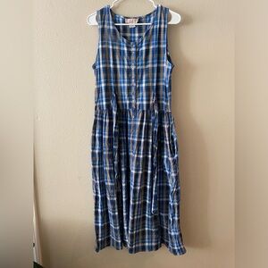 90s/Y2K plaid dress 💙🖤